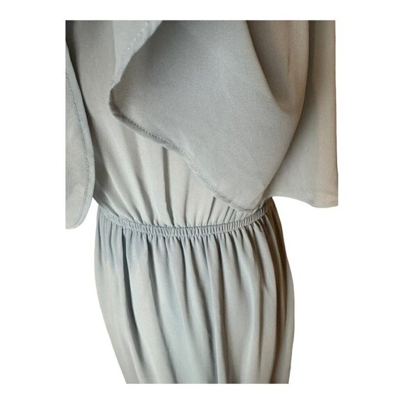 Show Me Your Mumu Blue Gray Off The Shoulder Chiffon Hacienda Maxi Dress S NWT - Picture 7 of 12